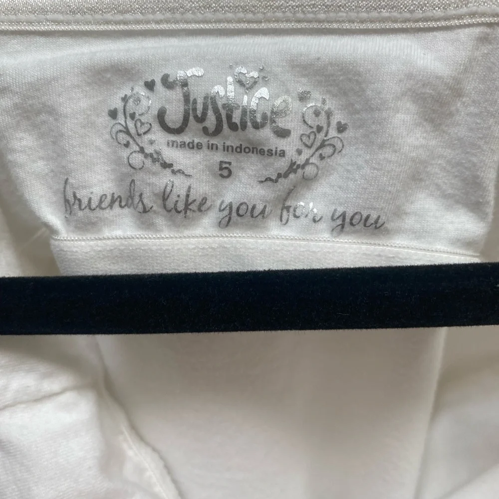 Justice, Kids, Girls, Camisole, Tank Top, White, Size 5